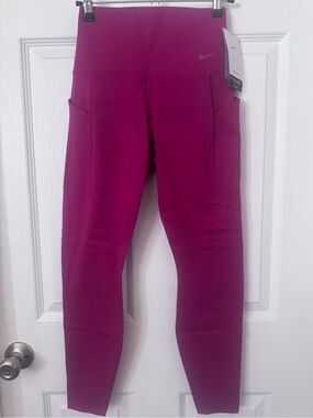 Nike Women's Wine Red Athletic leggings with Side Pockets